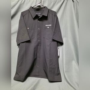 Men's Polaris Button Up Short Sleeve T-Shirt, Black, Size X-Large, NWT